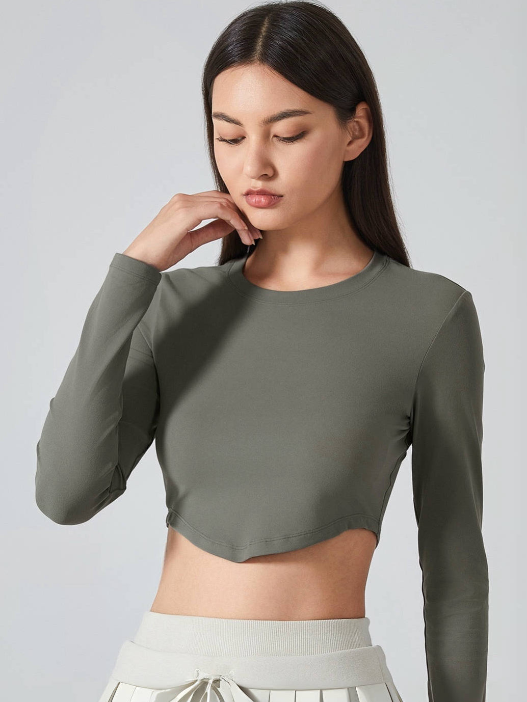 Essential Long Sleeve Crop Top - Size M only