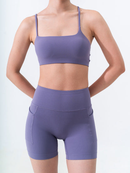 (Defected) Haily Pocket Biker Dawn Purple - Size M FLOE ACTIVE