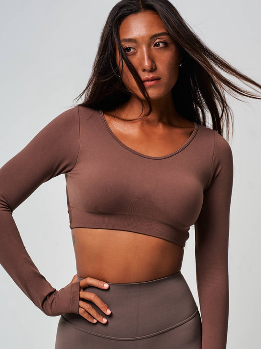 Xandra Long Sleeve Crop Top