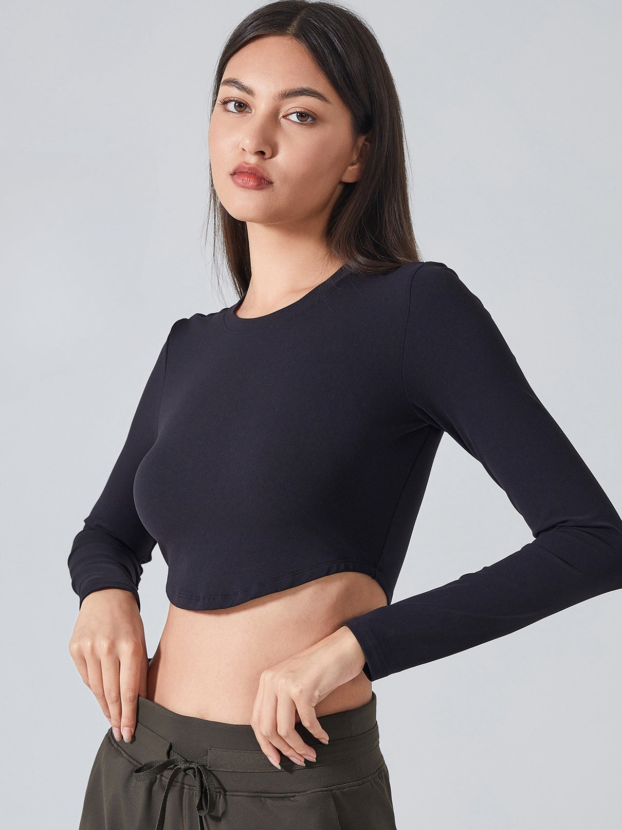 Essential Long Sleeve Crop Top