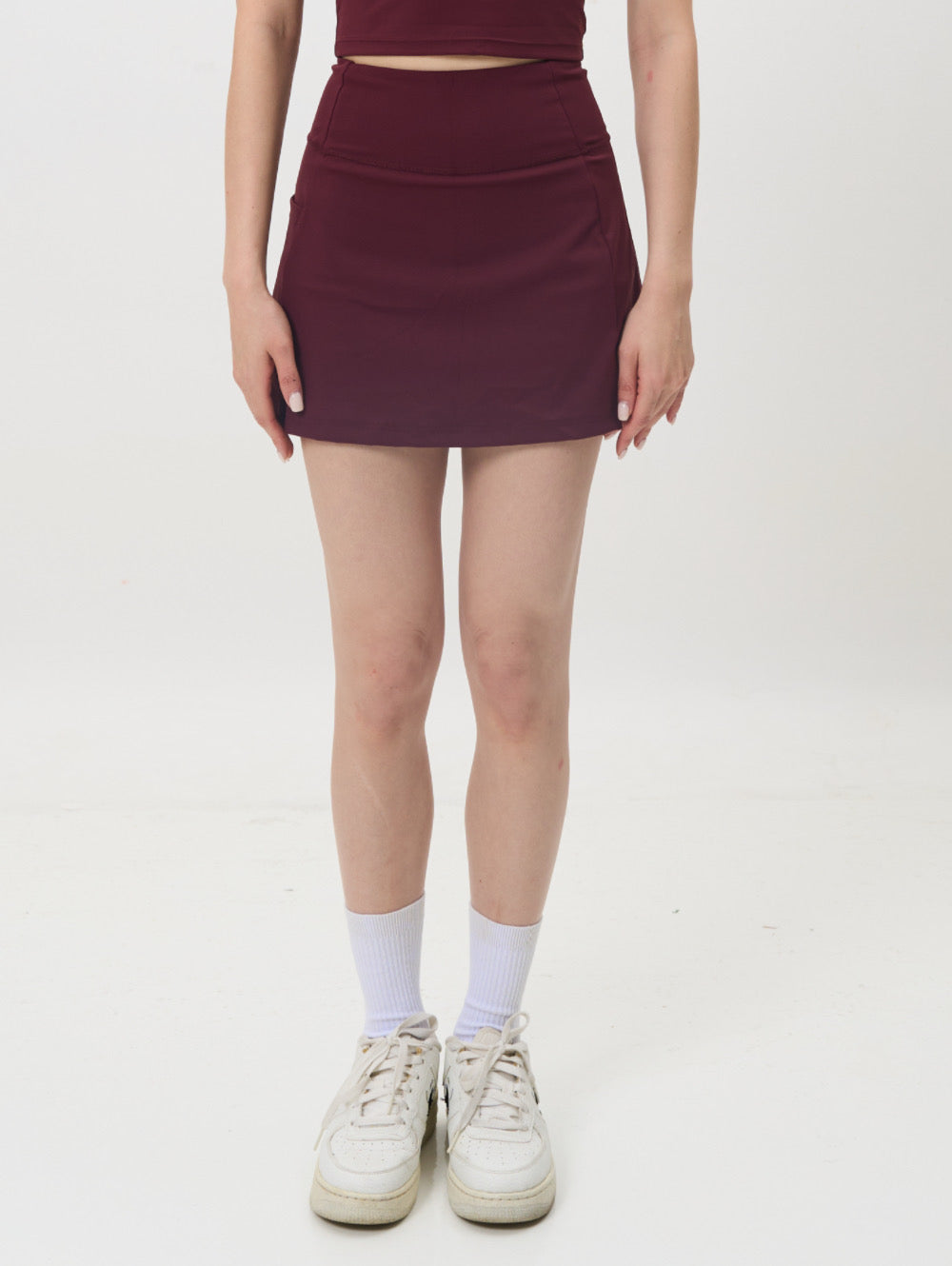 Move Skort (Wine Red)