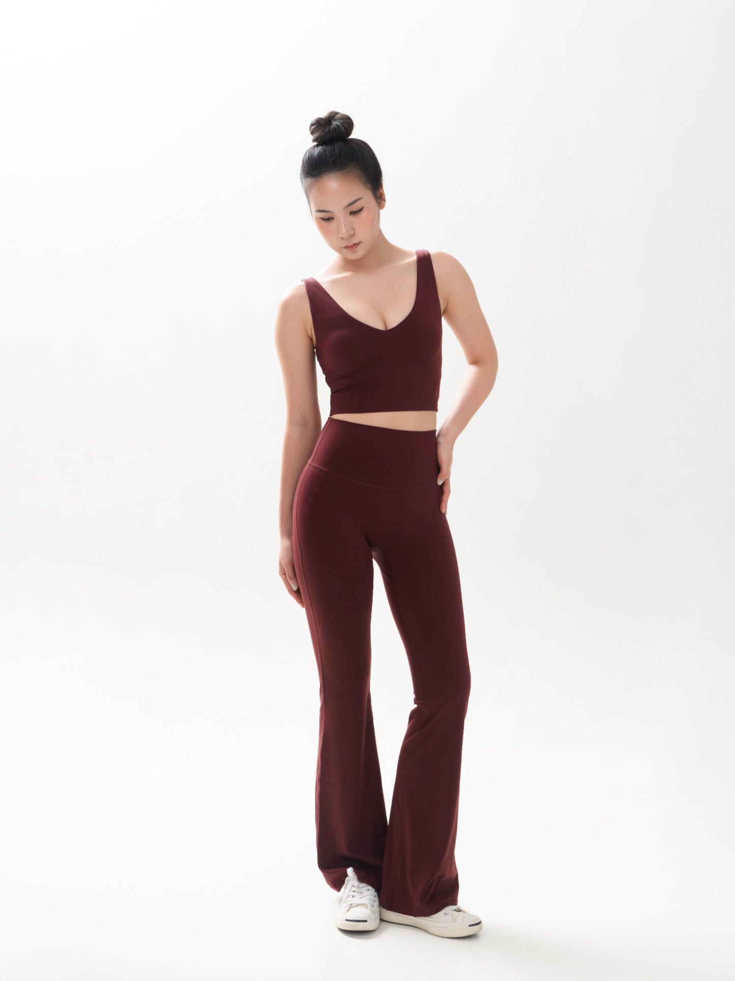 Sculpt Flare Leggings (Wine Red) FLOE ACTIVE