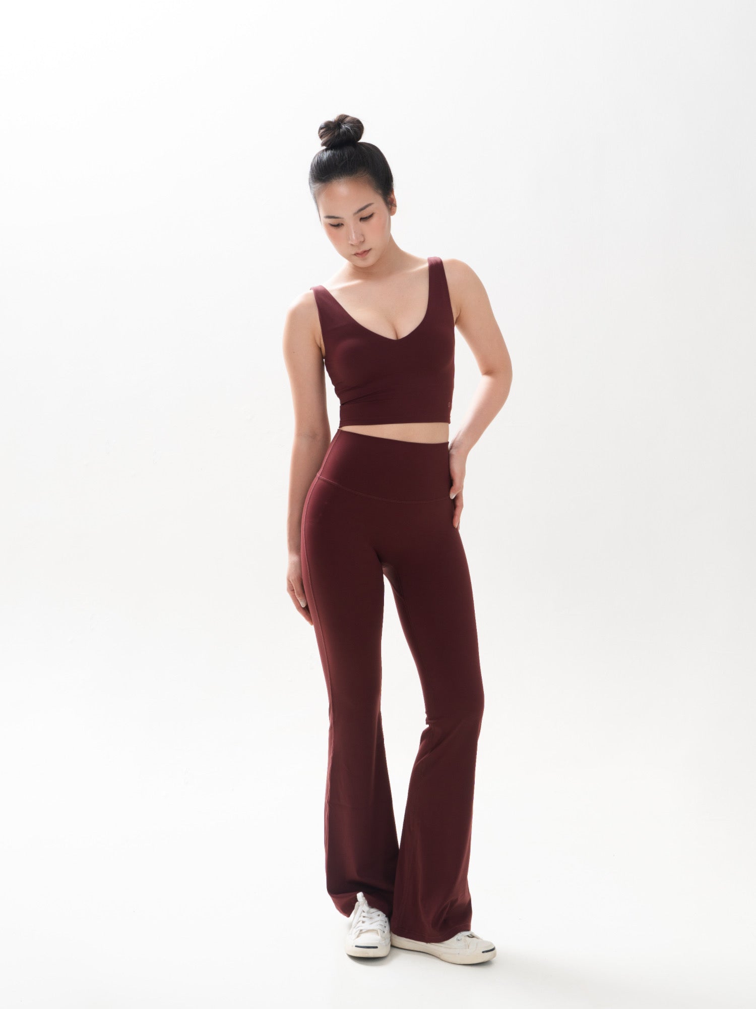 Sculpt Flare Leggings (Wine Red) FLOE ACTIVE