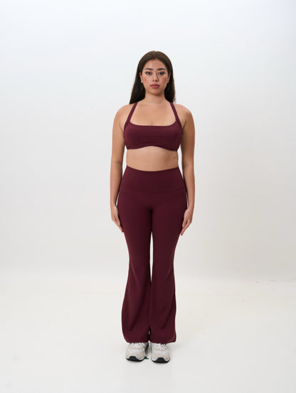 Sculpt Flare Leggings (Wine Red) FLOE ACTIVE