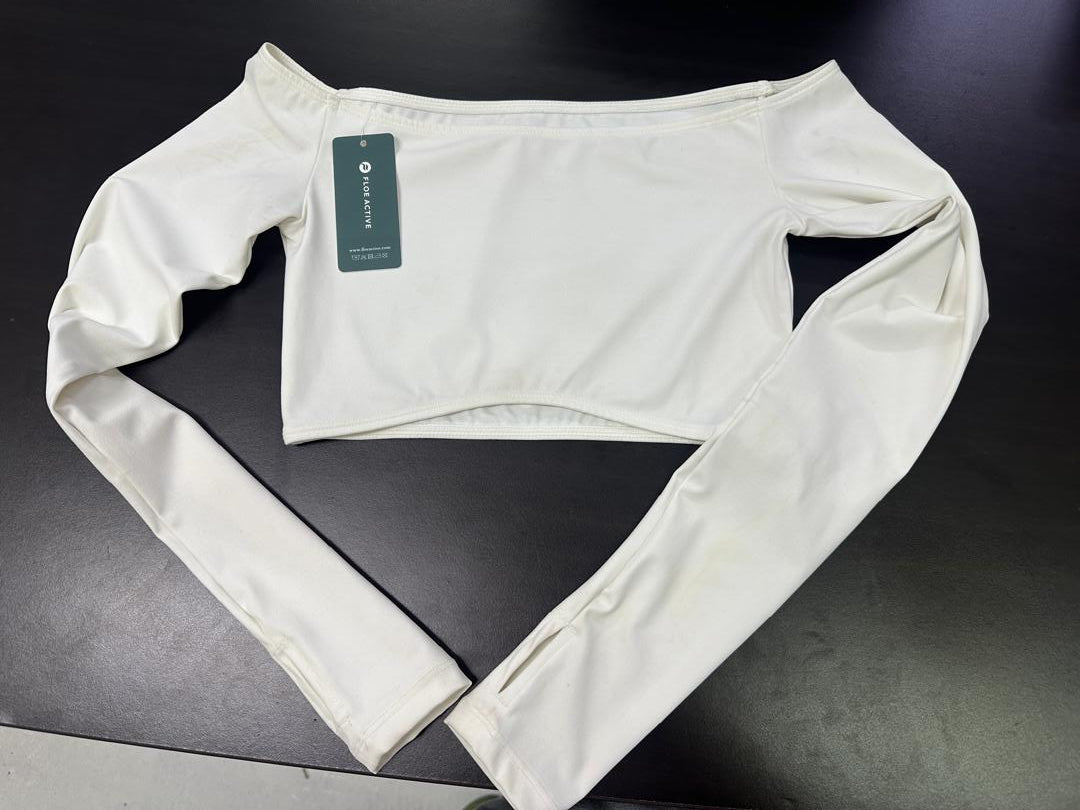 (Defected) Off Shoulder Crop Sleeve - XS Size FLOE ACTIVE